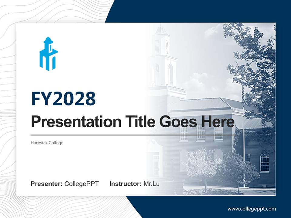 Hartwick College Academic Presentation/Research Findings Report PPT Template4:3 ratio PPT effect preview image5