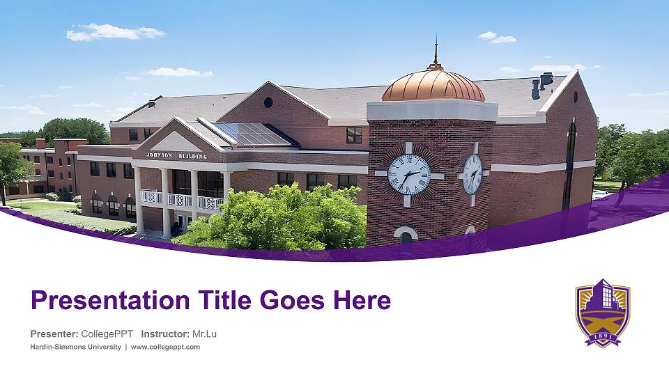 Hardin-Simmons University Course/Courseware Creation PPT Template16:9 ratio PPT effect preview image