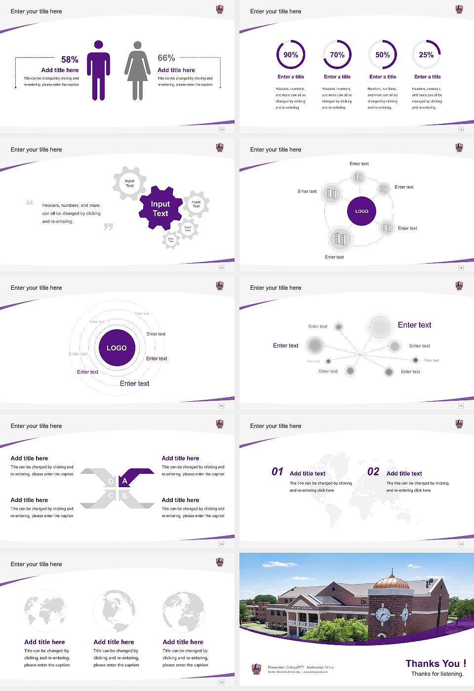 Hardin-Simmons University Course/Courseware Creation PPT Template16:9 ratio PPT effect preview image4