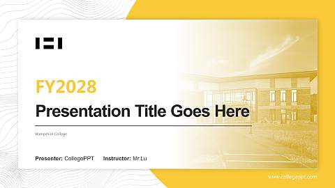 Hampshire College Academic Presentation/Research Findings Report PPT Template