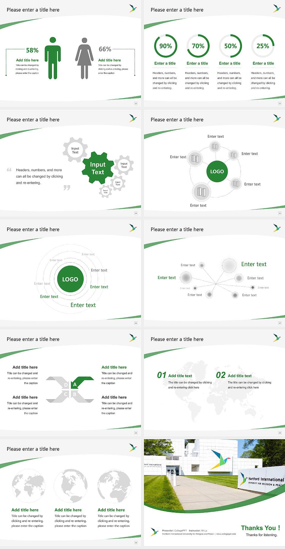 Hartford International University for Religion and Peace Course/Courseware Creation PPT Template4:3 ratio PPT effect preview image4
