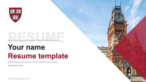 Harvard University Resume PPT Template