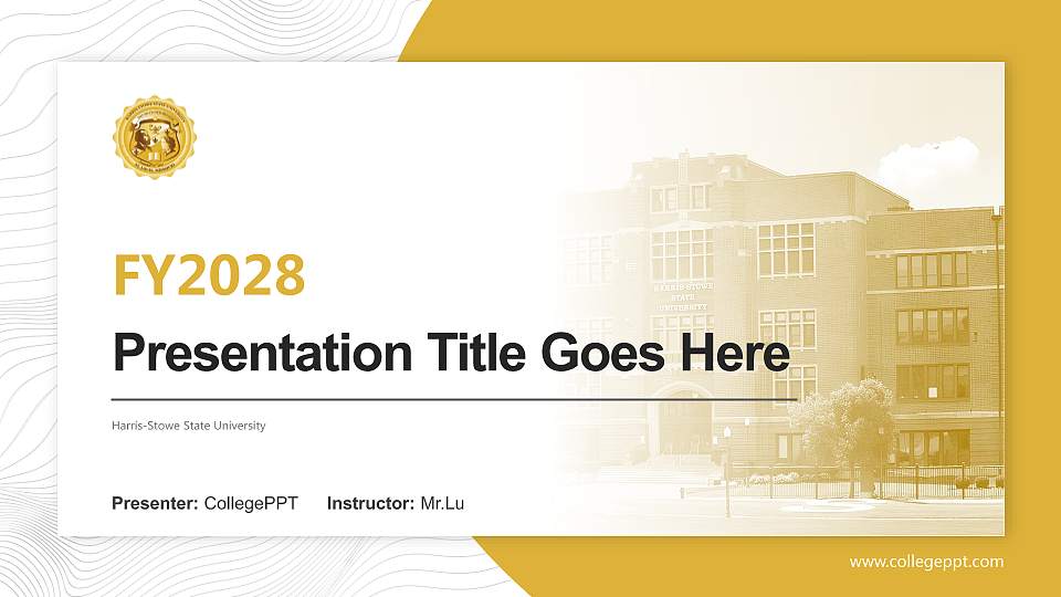 Harris-Stowe State University Academic Presentation/Research Findings Report PPT Template16:9 ratio PPT effect preview image