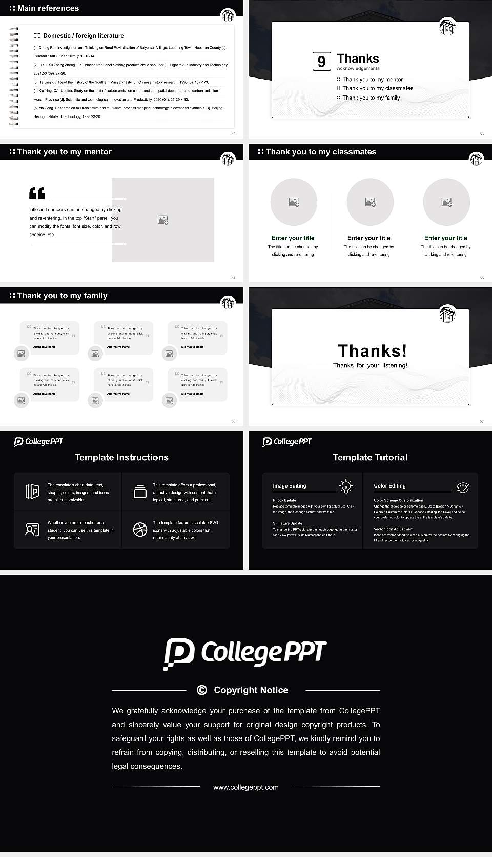 Harding University Graduation Thesis Defense PPT Template16:9 ratio PPT effect preview image7