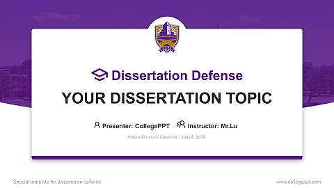 Hardin-Simmons University Graduation Thesis Defense PPT Template