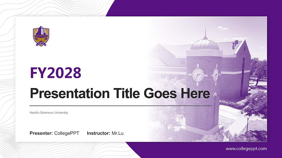 Hardin-Simmons University Academic Presentation/Research Findings Report PPT Template16:9 ratio PPT effect preview image