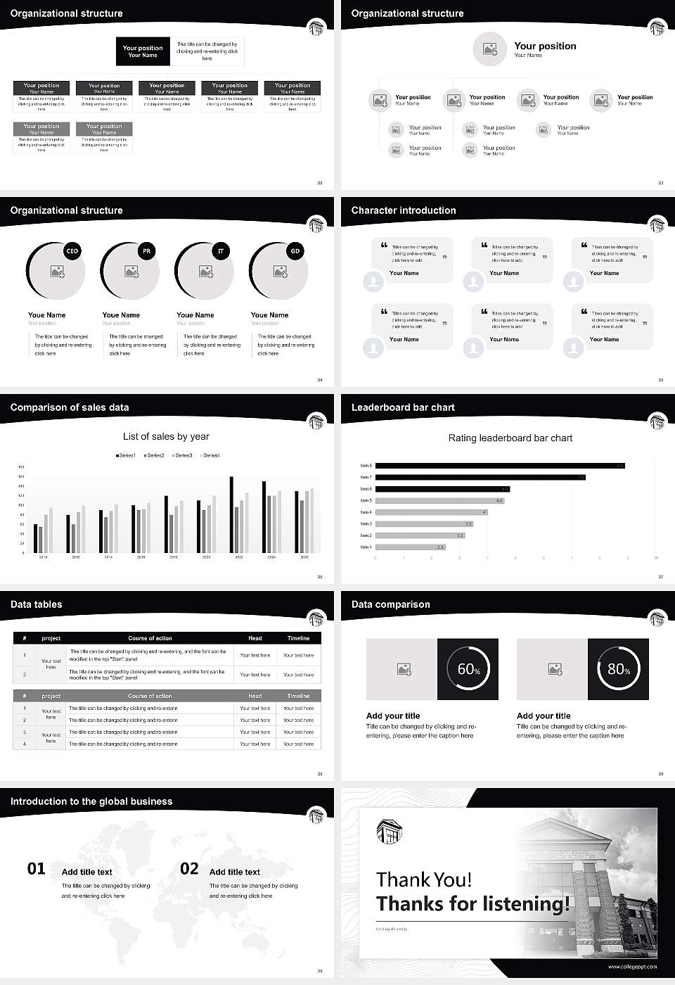 Harding University Academic Presentation/Research Findings Report PPT Template16:9 ratio PPT effect preview image4