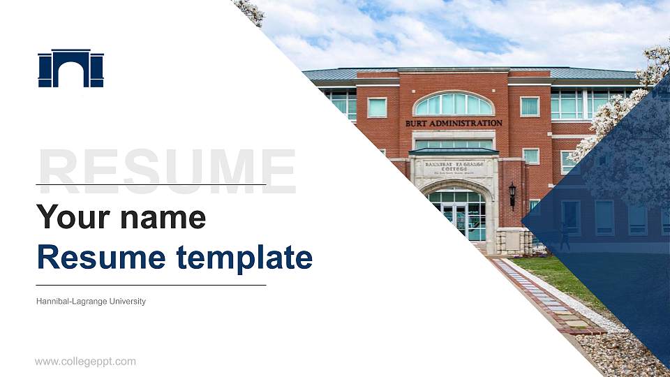 Hannibal-Lagrange University Resume PPT Template16:9 ratio PPT effect preview image