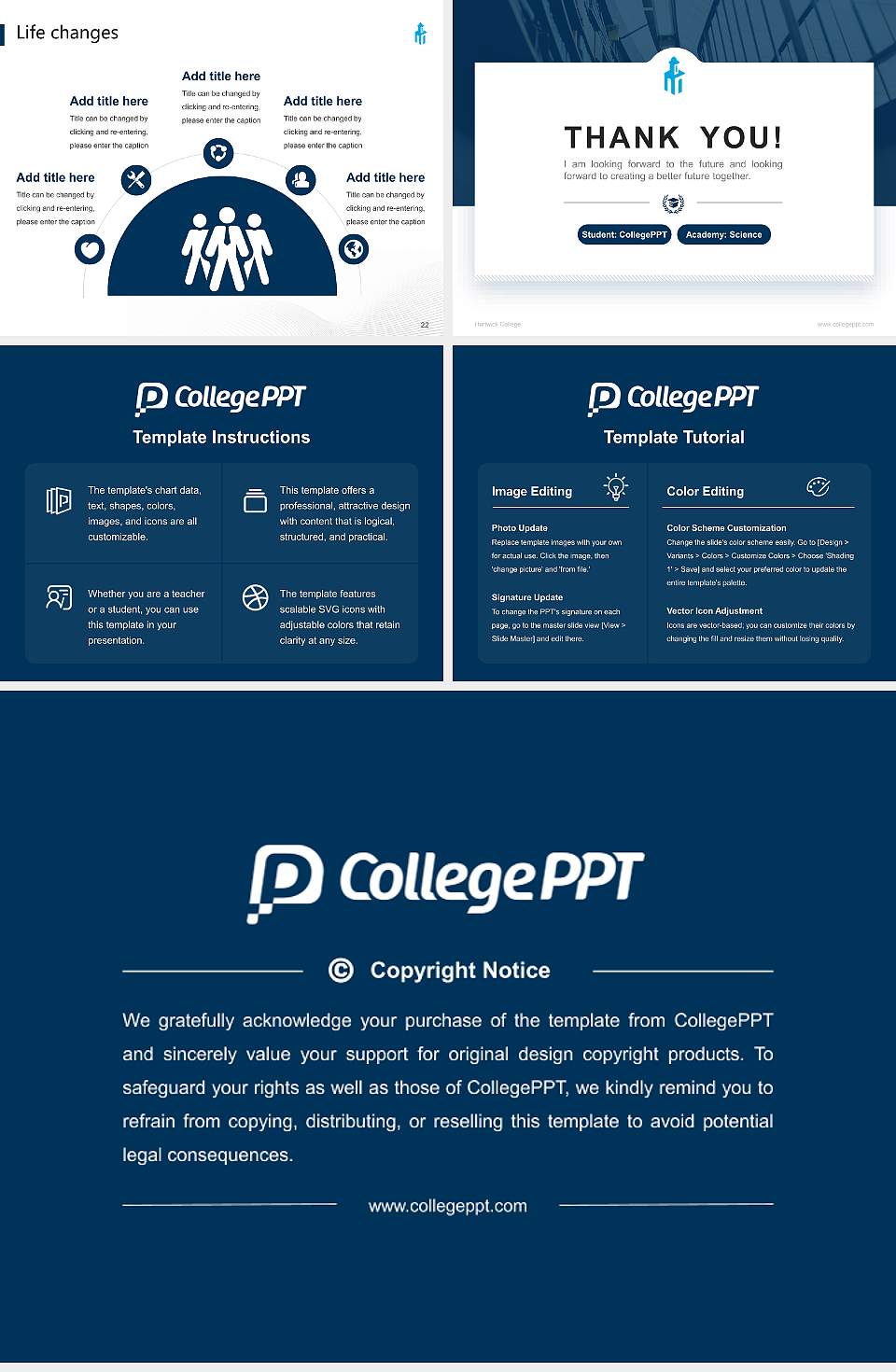 Hartwick College National Scholarship Defense PPT Template4:3 ratio PPT effect preview image4