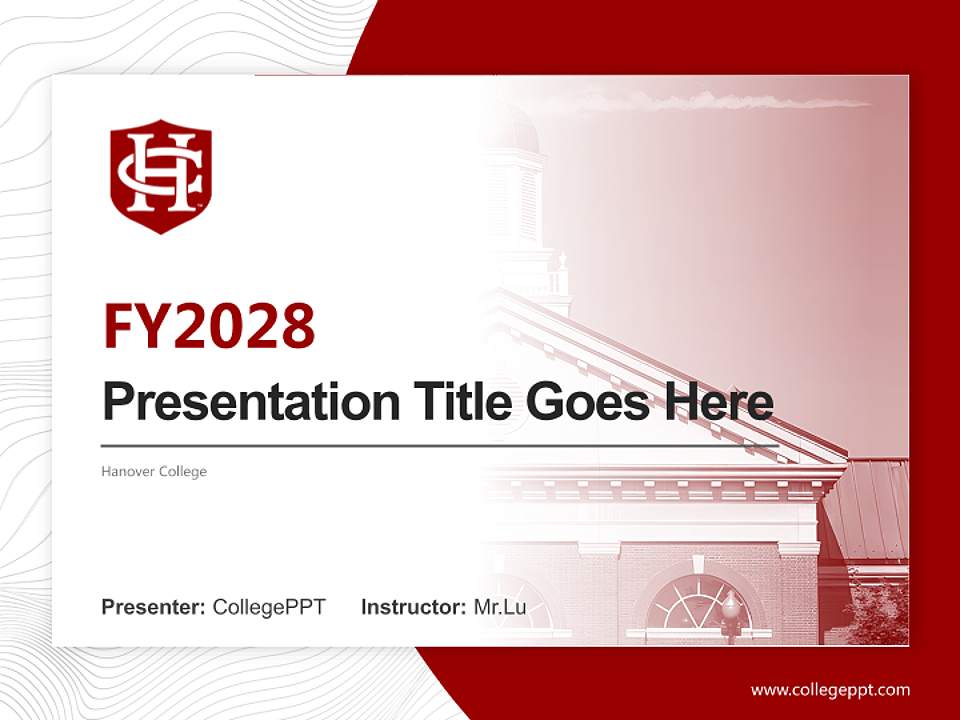 Hanover College Academic Presentation/Research Findings Report PPT Template4:3 ratio PPT effect preview image5