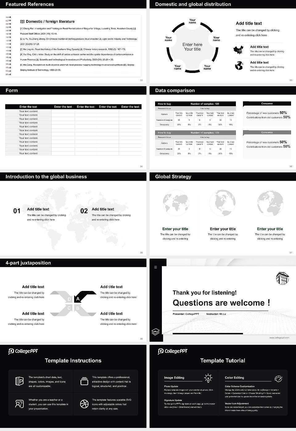 Harding University Thesis Proposal/Graduation Defense PPT Template16:9 ratio PPT effect preview image4