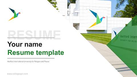 Hartford International University for Religion and Peace Resume PPT Template
