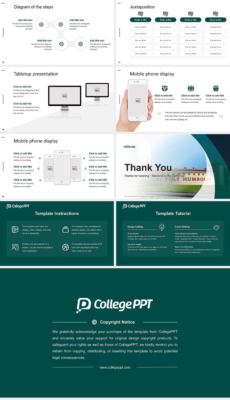 California State Polytechnic University, Humboldt Competition/Entrepreneurship Contest PPT Template16:9 ratio PPT effect preview image9