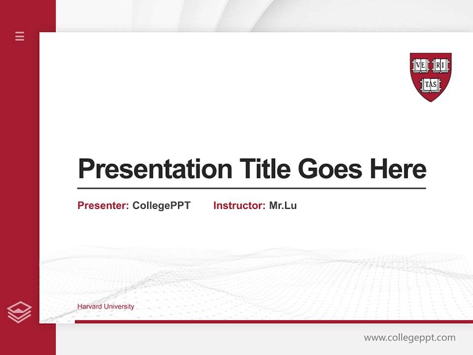 Harvard University Thesis Proposal/Graduation Defense PPT Template4:3 ratio PPT effect preview image5