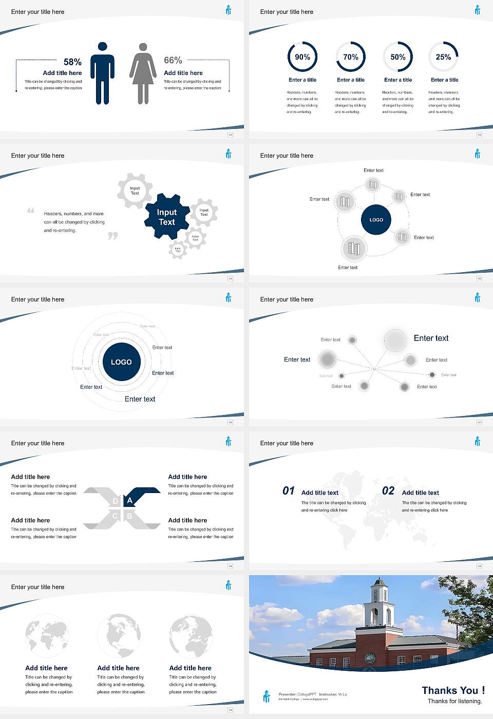 Hartwick College Course/Courseware Creation PPT Template16:9 ratio PPT effect preview image4