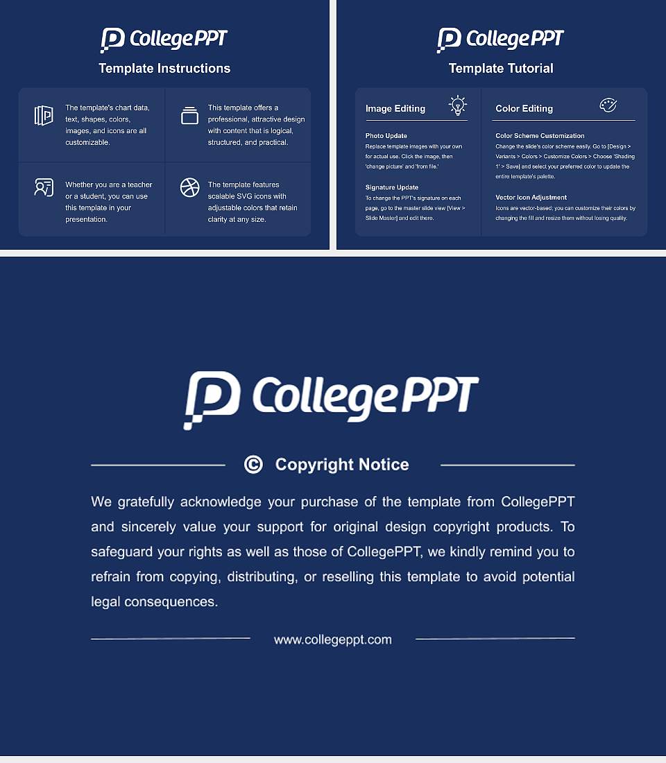 Hampton University Course/Courseware Creation PPT Template4:3 ratio PPT effect preview image5