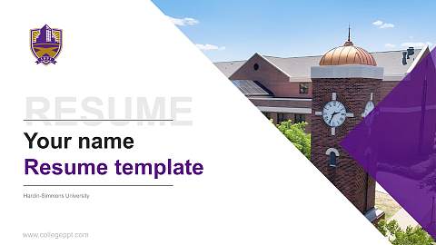Hardin-Simmons University Resume PPT Template