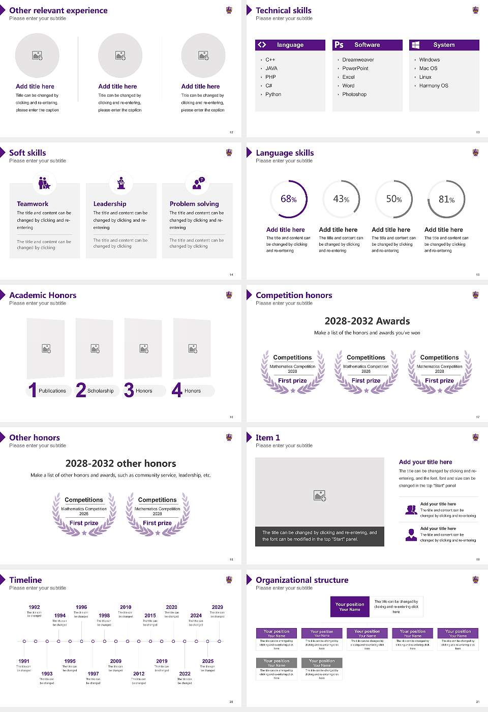 Hardin-Simmons University Resume PPT Template16:9 ratio PPT effect preview image3