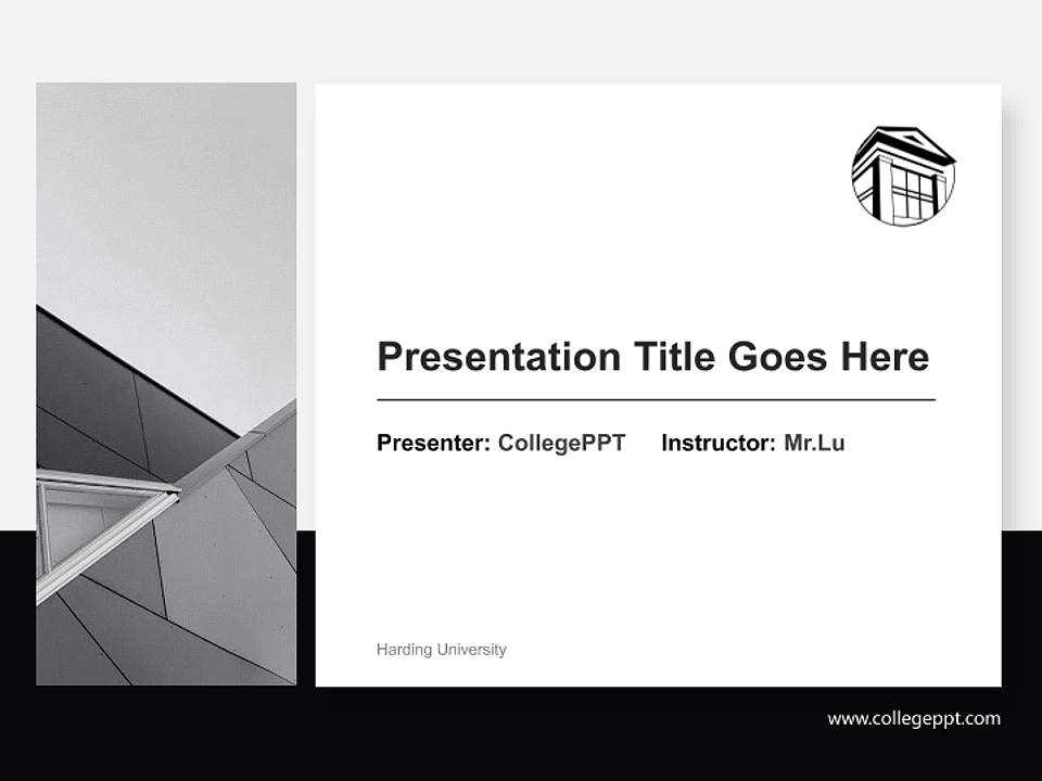 Harding University General Purpose PPT Template4:3 ratio PPT effect preview image6
