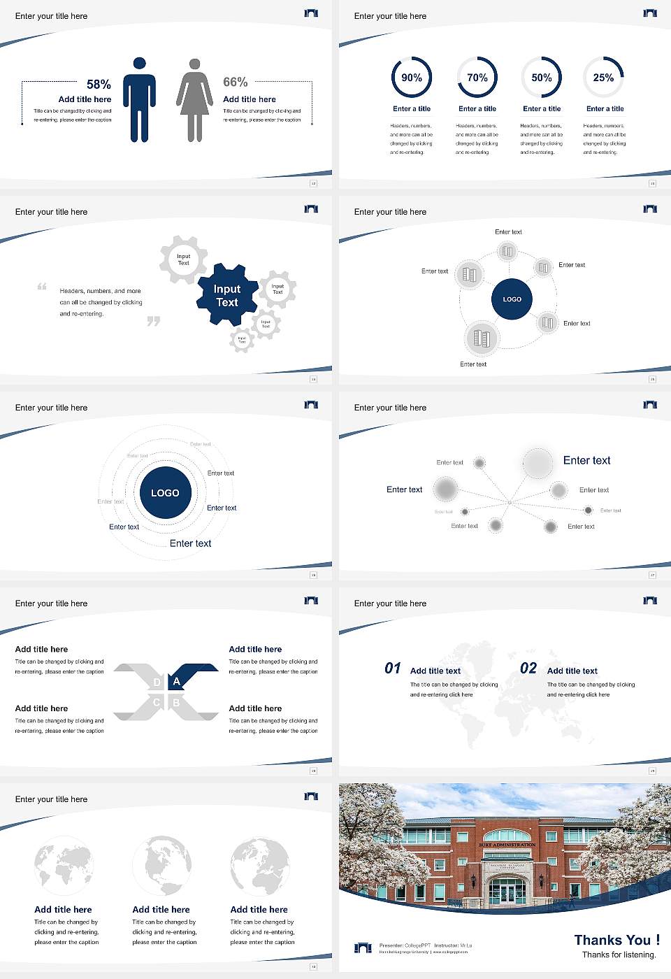 Hannibal-Lagrange University Course/Courseware Creation PPT Template16:9 ratio PPT effect preview image4