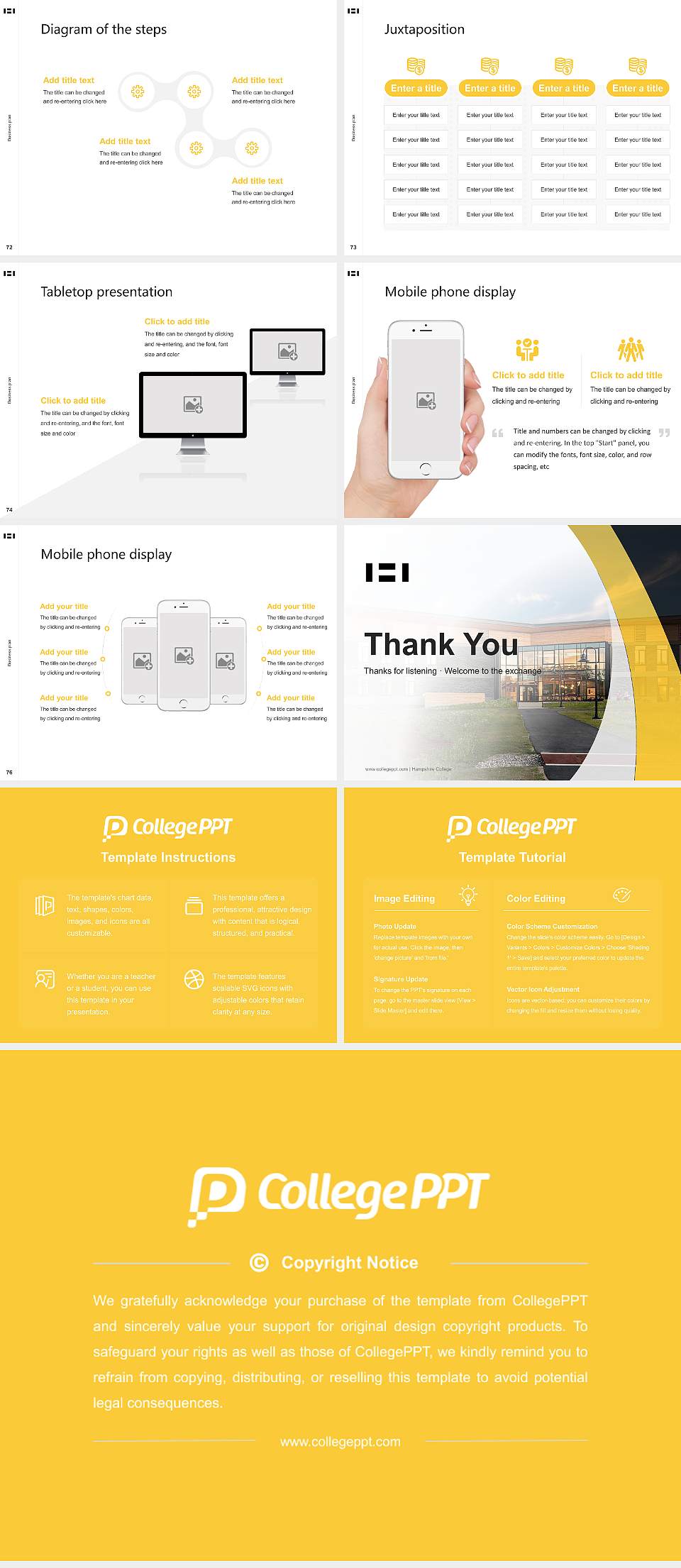 Hampshire College Competition/Entrepreneurship Contest PPT Template4:3 ratio PPT effect preview image9