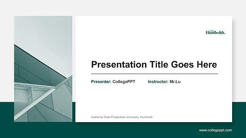 California State Polytechnic University, Humboldt General Purpose PPT Template