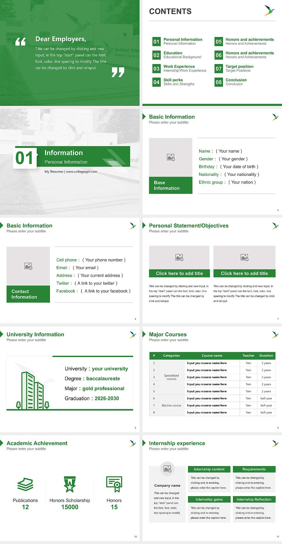 Hartford International University for Religion and Peace Resume PPT Template4:3 ratio PPT effect preview image2