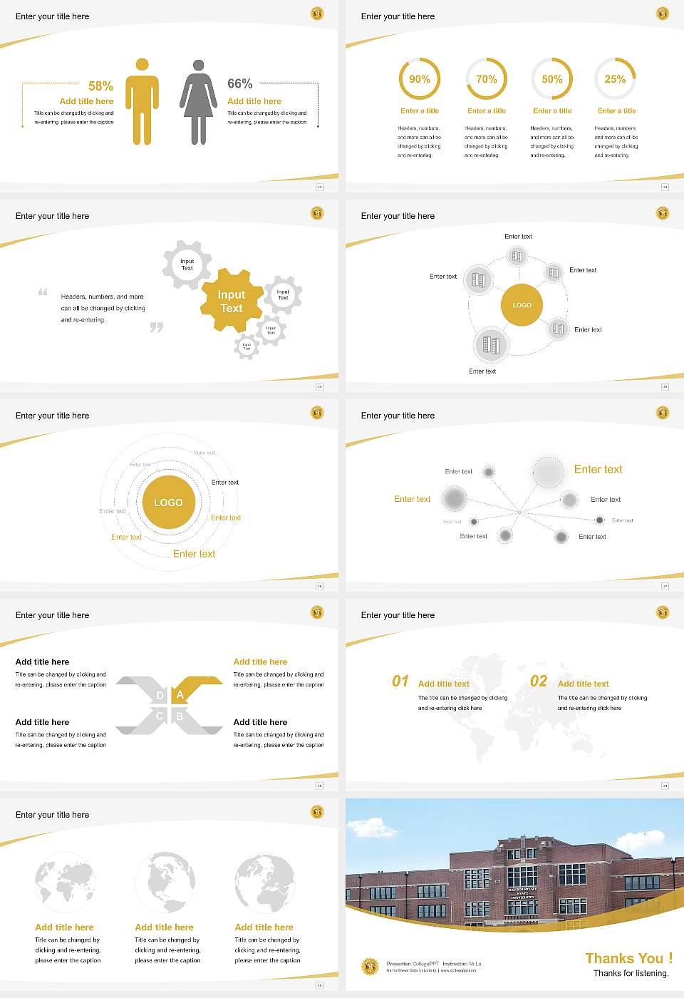 Harris-Stowe State University Course/Courseware Creation PPT Template16:9 ratio PPT effect preview image4