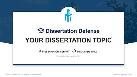 Hartwick College Graduation Thesis Defense PPT Template