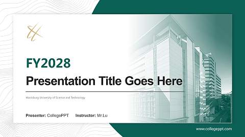 Harrisburg University of Science and Technology Academic Presentation/Research Findings Report PPT Template