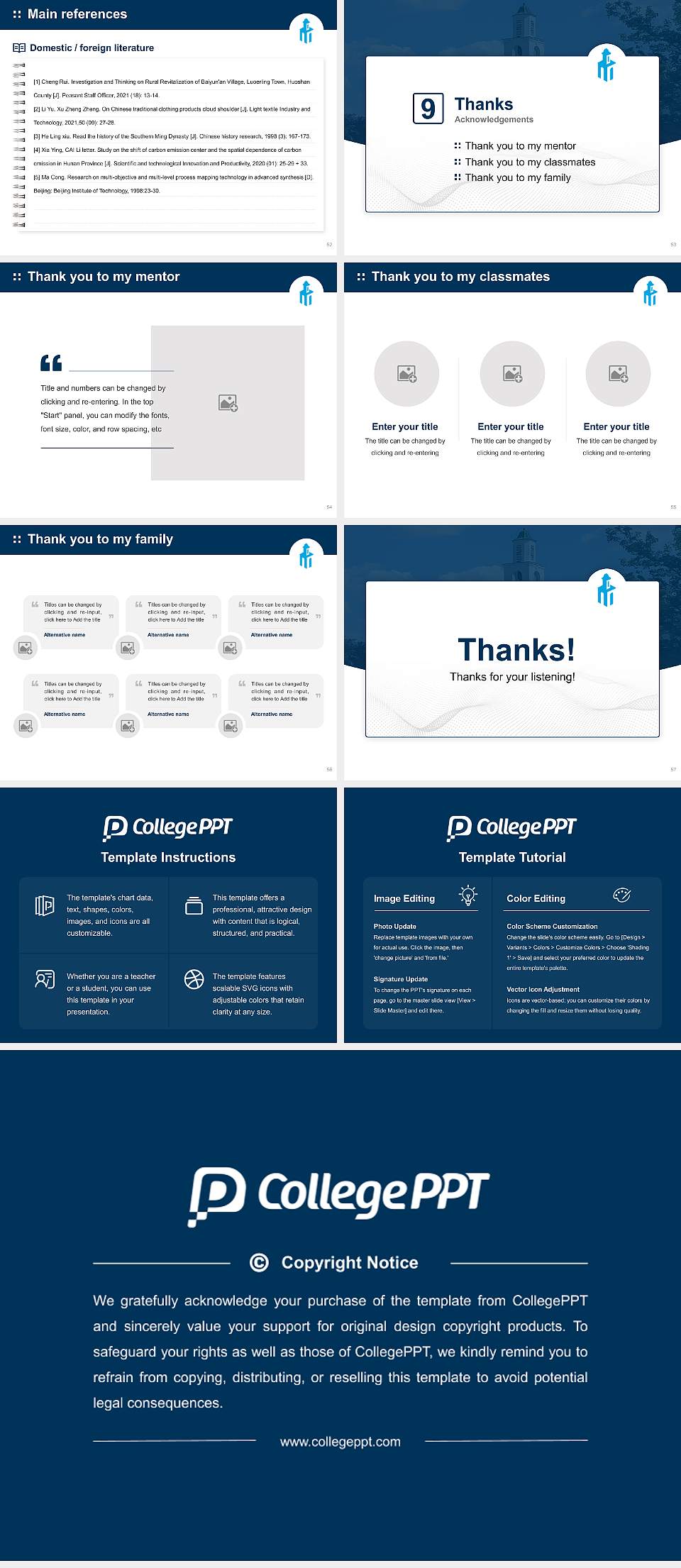 Hartwick College Graduation Thesis Defense PPT Template4:3 ratio PPT effect preview image7