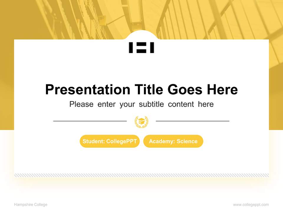 Hampshire College National Scholarship Defense PPT Template4:3 ratio PPT effect preview image4