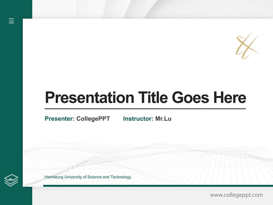 Harrisburg University of Science and Technology Thesis Proposal/Graduation Defense PPT Template4:3 ratio PPT effect preview image5