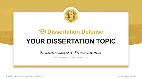 Harris-Stowe State University Graduation Thesis Defense PPT Template