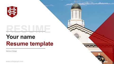 Hanover College Resume PPT Template
