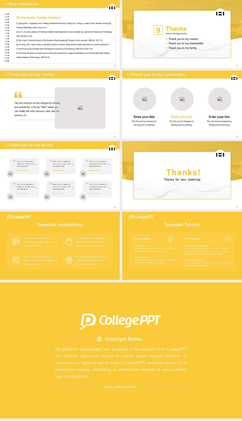 Hampshire College Graduation Thesis Defense PPT Template16:9 ratio PPT effect preview image7