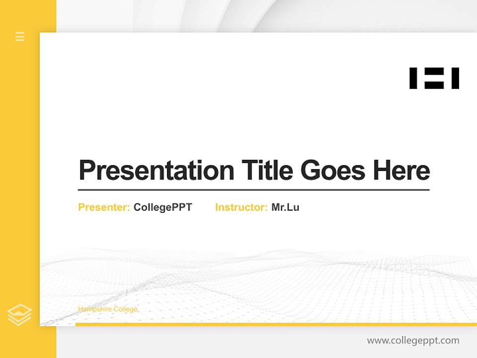 Hampshire College Thesis Proposal/Graduation Defense PPT Template4:3 ratio PPT effect preview image5