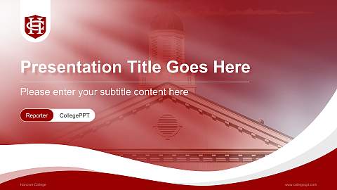 Hanover College Lecture Sharing and Networking Event PPT Template