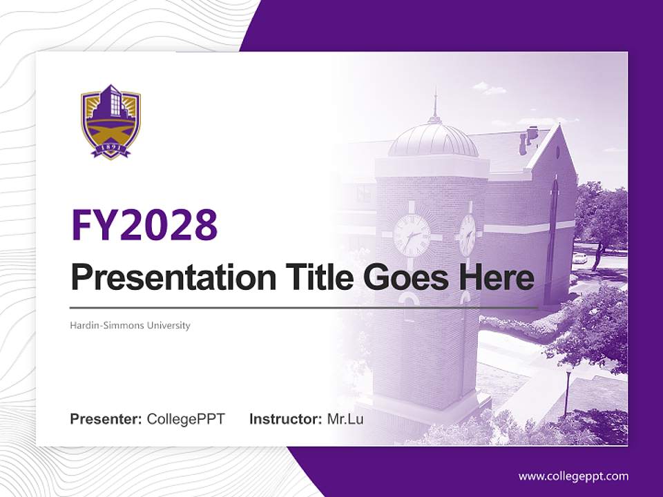 Hardin-Simmons University Academic Presentation/Research Findings Report PPT Template4:3 ratio PPT effect preview image5