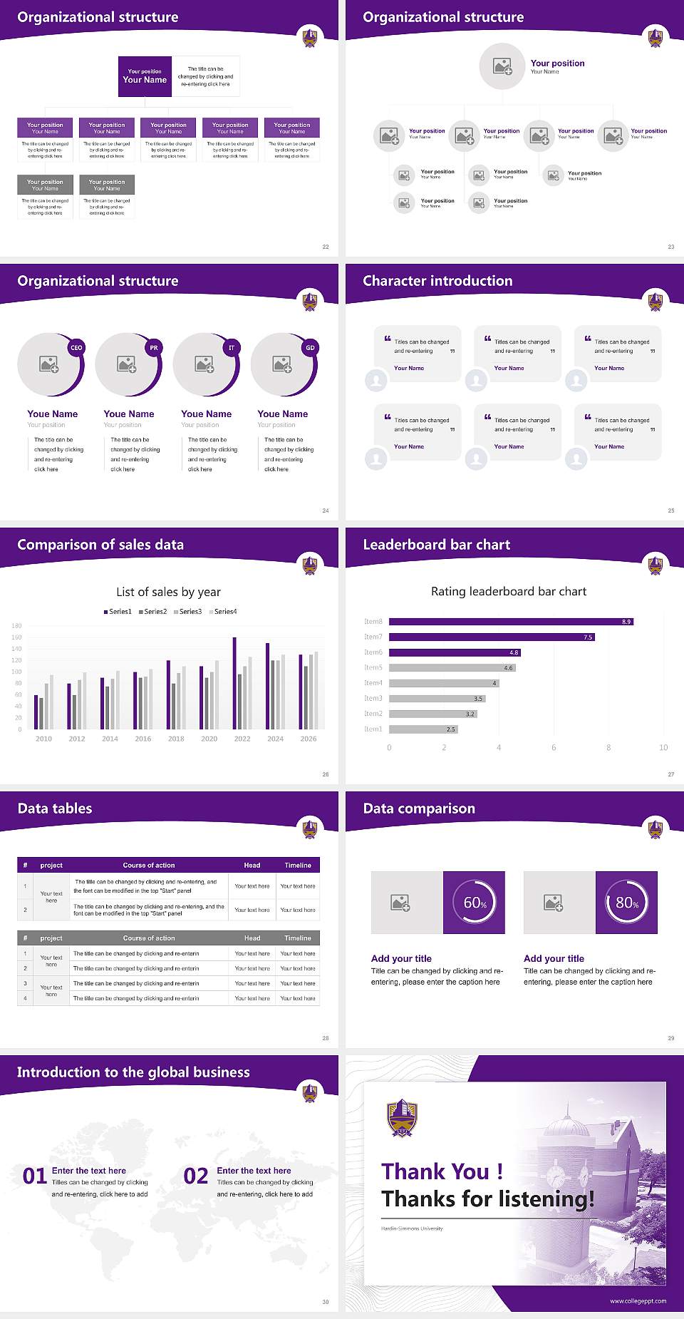 Hardin-Simmons University Academic Presentation/Research Findings Report PPT Template4:3 ratio PPT effect preview image4