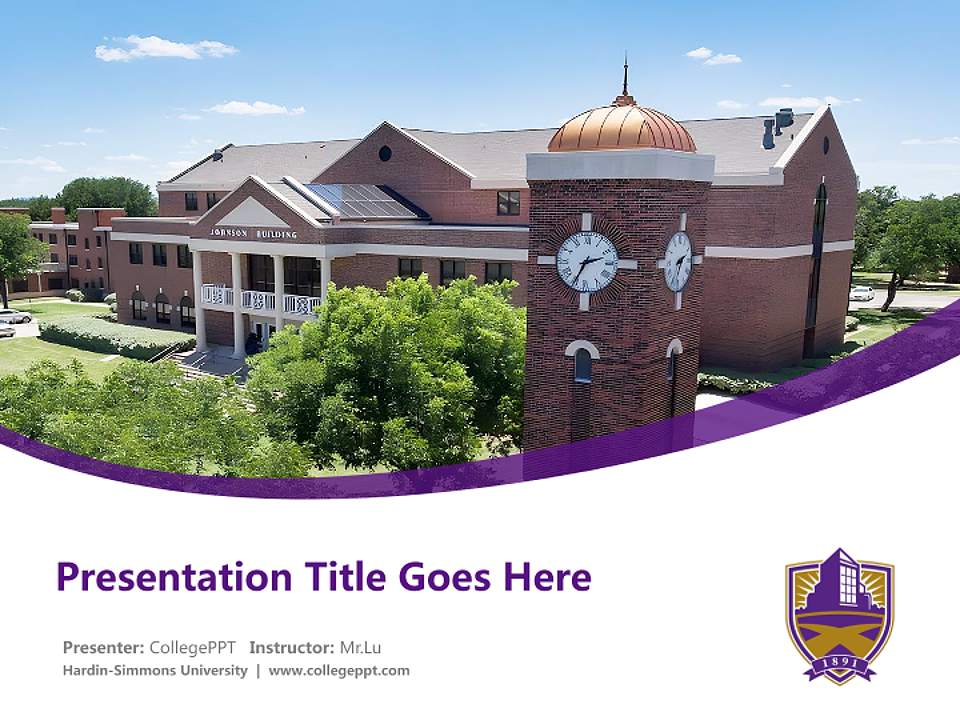 Hardin-Simmons University Course/Courseware Creation PPT Template4:3 ratio PPT effect preview image5