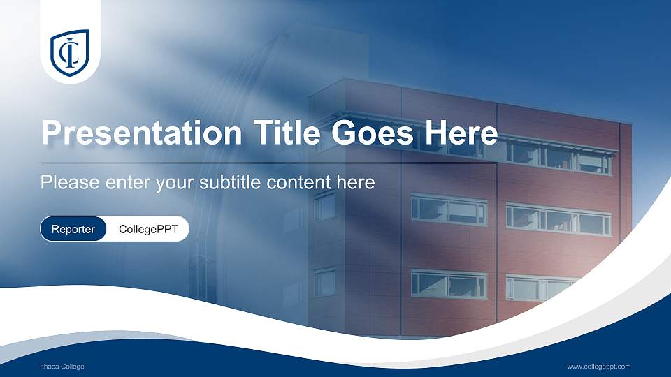 Ithaca College Lecture Sharing and Networking Event PPT Template16:9 ratio PPT effect preview image