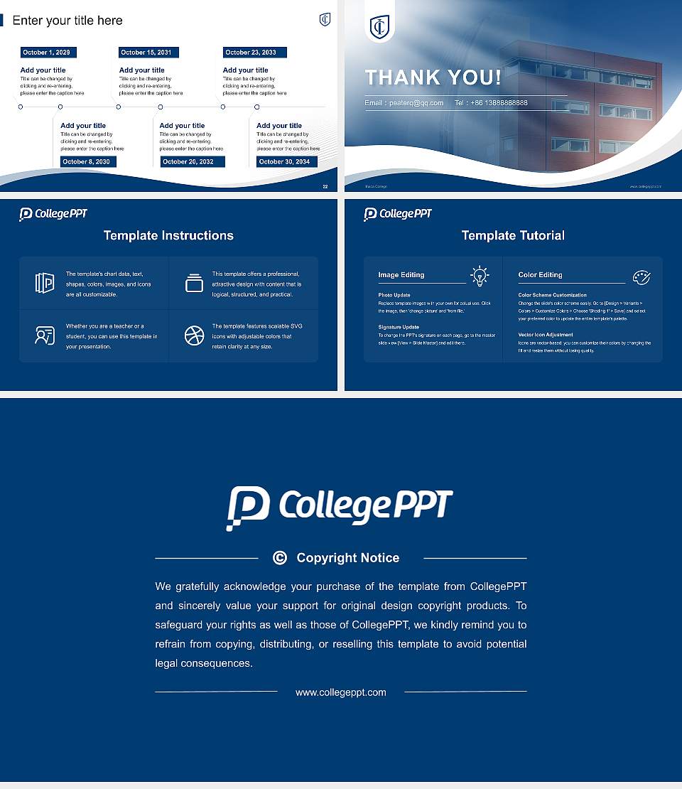 Ithaca College Lecture Sharing and Networking Event PPT Template16:9 ratio PPT effect preview image4