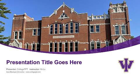 Iowa Wesleyan University Course/Courseware Creation PPT Template