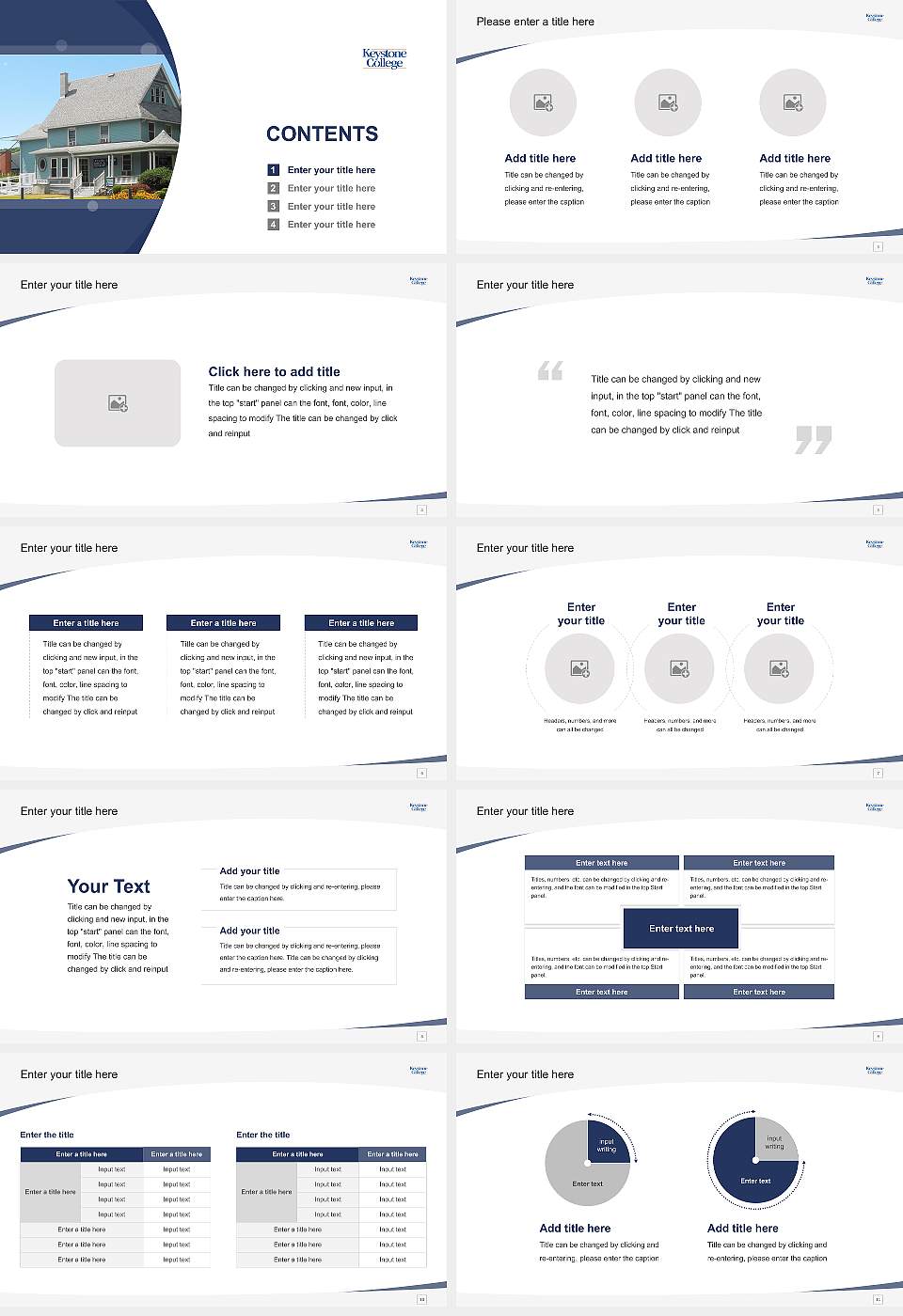 Keystone College Course/Courseware Creation PPT Template16:9 ratio PPT effect preview image2
