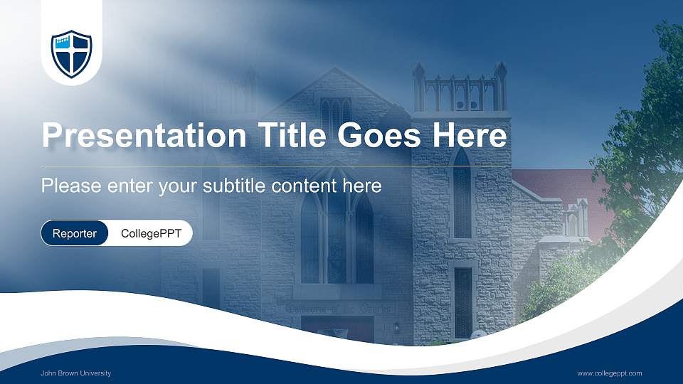 John Brown University Lecture Sharing and Networking Event PPT Template16:9 ratio PPT effect preview image