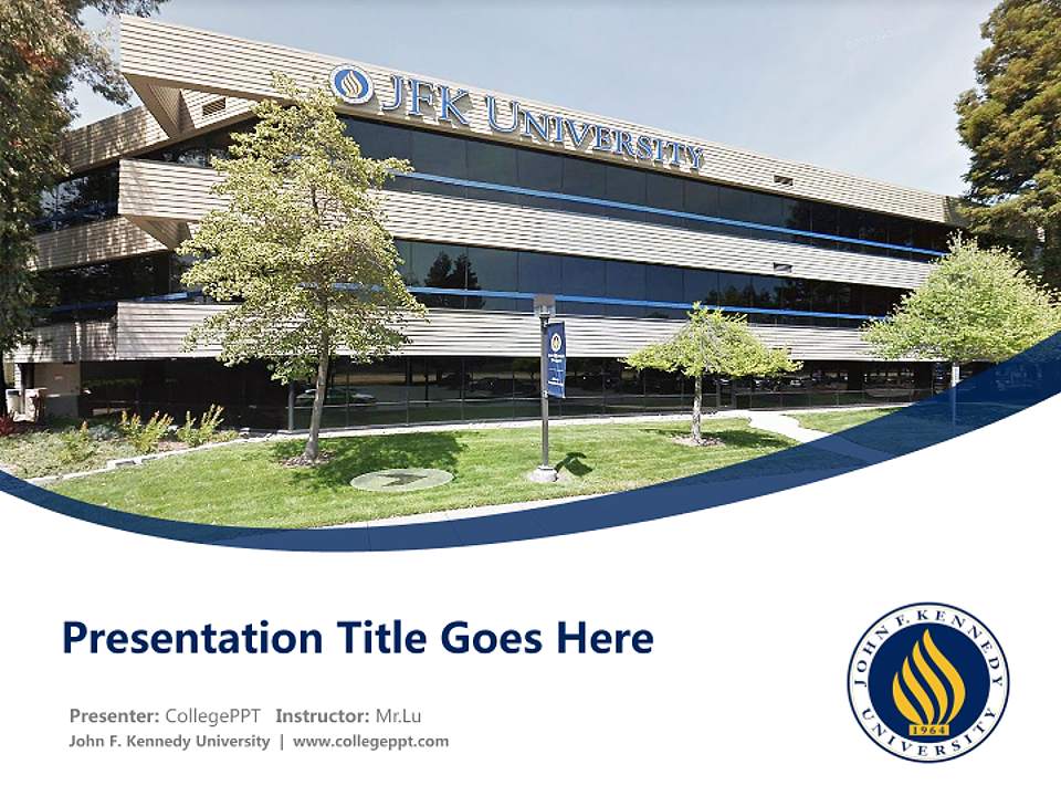 John F. Kennedy University Course/Courseware Creation PPT Template4:3 ratio PPT effect preview image5