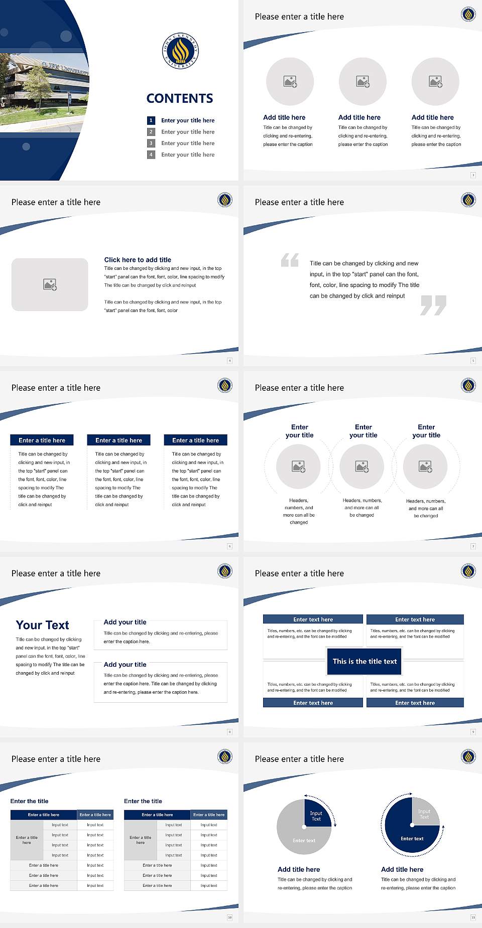 John F. Kennedy University Course/Courseware Creation PPT Template4:3 ratio PPT effect preview image2