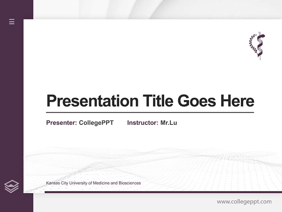 Kansas City University of Medicine and Biosciences Thesis Proposal/Graduation Defense PPT Template4:3 ratio PPT effect preview image5