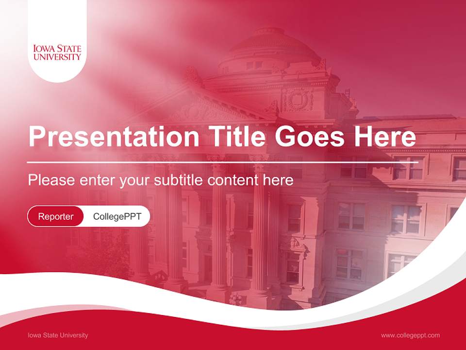 Iowa State University Lecture Sharing and Networking Event PPT Template4:3 ratio PPT effect preview image4